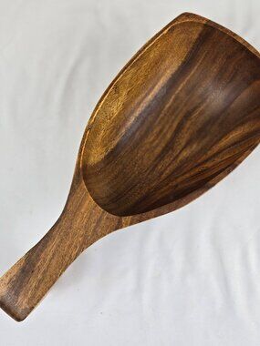 Vintage Dolphin Genuine Monkey Pod Wood Scoop Bowl Practical Decoration